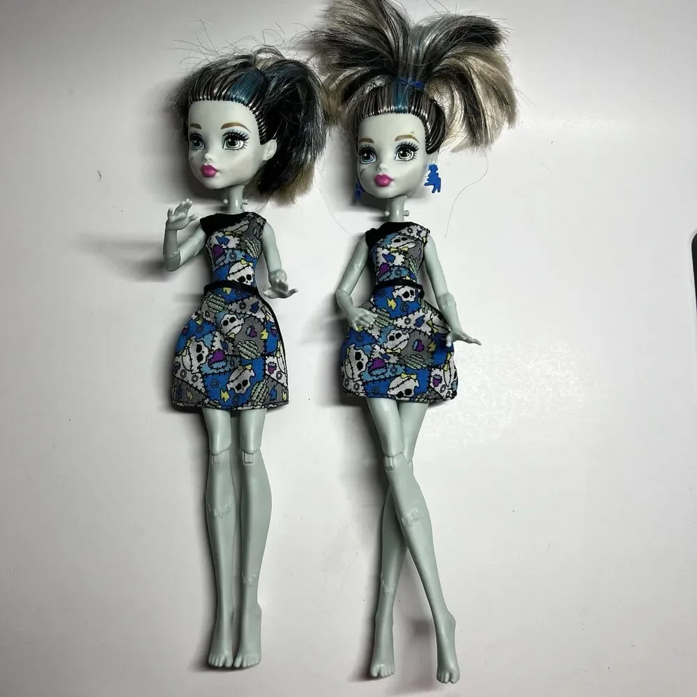 Monster High Frankie Stein Doll Lot 2 First Day of School Factory Error Misprint